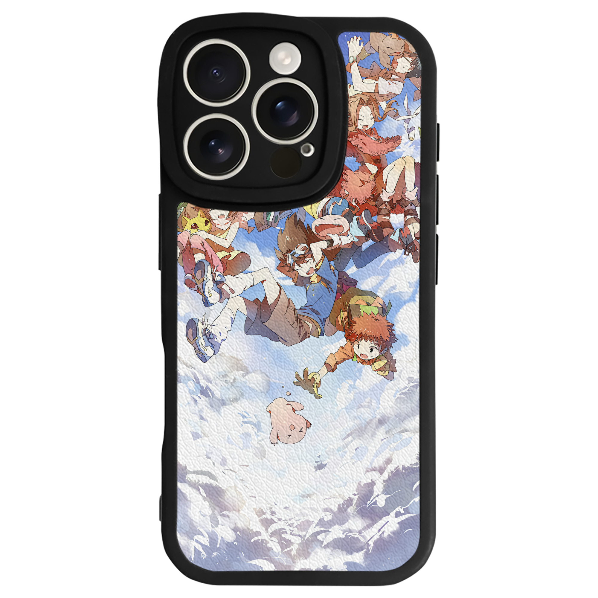 （画像用） Digimon デジタルモンスター/デジモン 【iPhone 16シリーズ対応】シリコンスマホケース（レザー調） 材質：シリコン